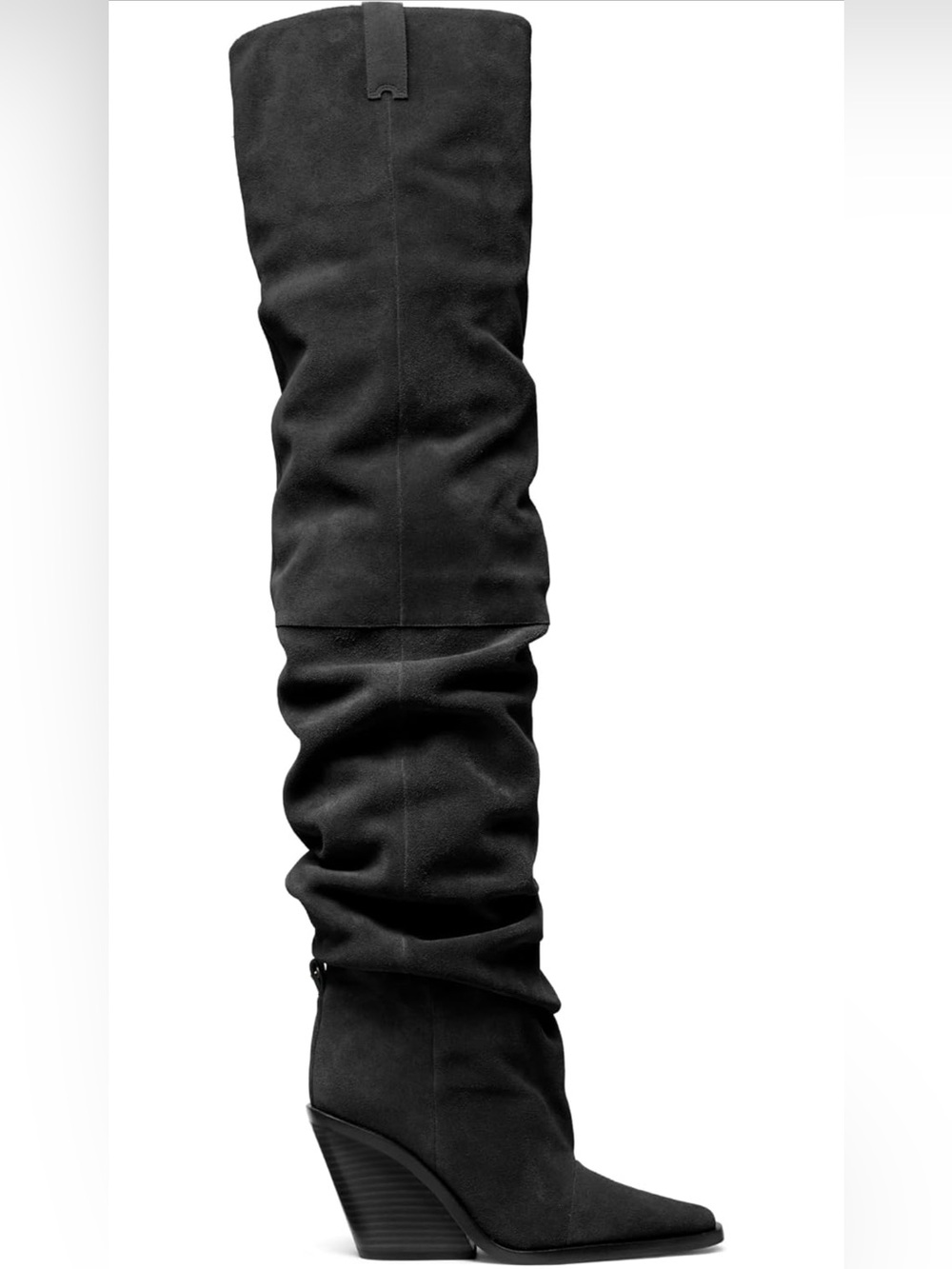 MICHAEL Michael Kors Black Over-the-Knee Slouch Suede Boots